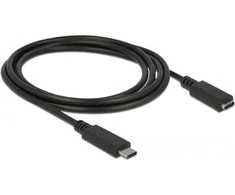 DELOCK ilgintuvas SuperSpeed USB USB 3.1 Gen 1 USB Type-C vyriškas > moteriškas 3 A 1,5 m juodas