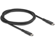 Kabelis USB Delock USB-C – USB-C 1 m Juoda (80024)