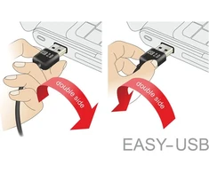 Kabelis USB Delock USB-A - 3 m Juodas (83857)