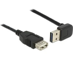 Kabelis USB Delock USB-A - USB-A 1 m Juodas (83460)