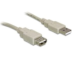 Kabelis USB Delock USB-A - USB-A 1,8 m Baltas (82239)