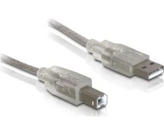 „Delock“ USB laidas USB-A – USB-B 0,5 m skaidrus (82057)
