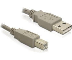 USB laidas Delock USB-A - USB-B 1,8 m Baltas (82215)