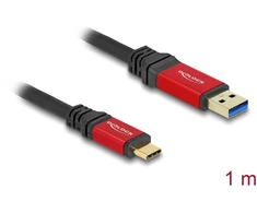 Kabelis USB Delock USB-A - USB-C 1 m Raudona (80617)