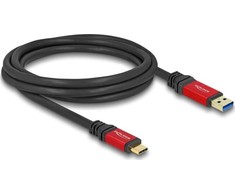 Kabelis USB Delock USB-A - USB-C 2 m Juodai-raudona (80618)