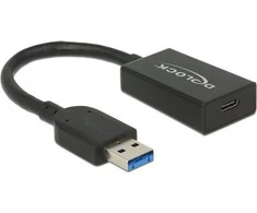 Šakotuvas Delock 65698 - 0.15 m - USB A - USB C - 3.2 Gen 2 (3.1 Gen 2) - Male/Female - Juodas