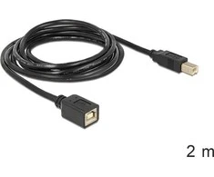 USB kabelis Delock USB-B - USB-B 2 m Juodas (83427)