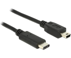 DELOCK Cable USB Type-C 2.0 male > USB 2.0 type Mini-B male 1 m juodas