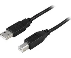 Kabelis DELTACO USB 2.0 "A-B", 2.0m, juodas / USB-218S