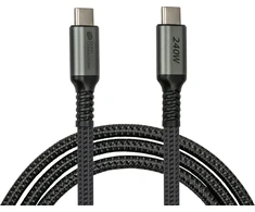 Good Connections GoodConnections USB-C 2.0 (ST-ST) 1 m jungiamojo kabelio tekstilinė striukė 240 W antracitas