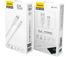 Dudao L2SM USB-A / micro USB 6A cable 1.2 m - baltas