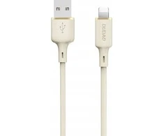 Dudao L7SL USB-A – Lightning 5A kabelis 1m – beige