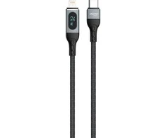 Dudao USB Type C – Lightning kabelis fast charging PD 20W 1m juodos spalvos (L7MaxL)