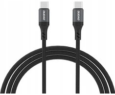 Dudao L3CC USB-C – USB-C 60W 2m pintas kabelis – juodos spalvos
