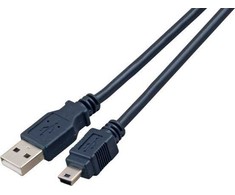 Efb Elektronik Kabelis USB EFB USB-A - miniUSB 1 m Juodas (K5250SW.1V2)