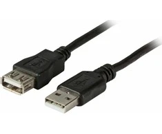 Efb Elektronik USB kabelis EFB USB-A - USB-A 1 m Juodas (K5248SW.1V2)