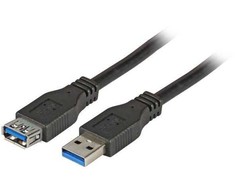 Kabelis USB EFB USB-A - USB-A 5 m Juodas (K5237.5)