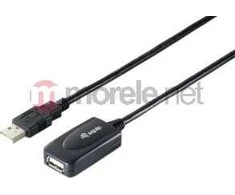 Equip USB kabelis USB-A – USB-A 15 m juodas (133311)