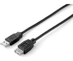 USB kabelis Equip USB-A - USB-A 3 m Juodas (128851)