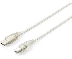 USB kabelis Equip USB-A - USB-B 1,8 m permatomas (128650)