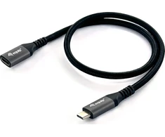 Kabelis USB Equip USB-C - USB-C 0.5 m Juodas (128370)
