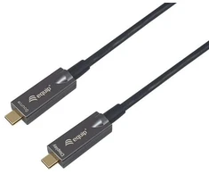 Kabelis USB Equip USB-C3.2->C AOC 8K PD60W St/St 7.50m juodas (119467)