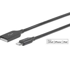 USB kabelis eStuff USB-A - Žaibas 1,5 m Juodas (ES601165)