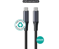 USB eStuff USB-C - USB-C 1.2 m Juodas (INFINITE USB-C kabelis 1.2 m)