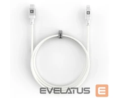 Kabelis USB Evelatus C to Lightning Cable 2.0M 60W (MFI09) Aluminum housing braiding Baltas (MFI09CLW2)