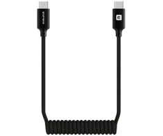 Kabelis USB Evelatus AutoSpring Coiled Cable USB C to USB C connector 1.2M Juodas (TKCB-746CTC1BK)