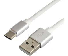 everActive kabelis USB-C 1m - Baltas, silikonas, greitas įkrovimas, 3A - CBS-1CW