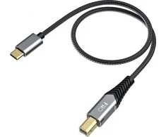 USB kabelis FiiO USB-C - USB-B 0,5 m Juodas