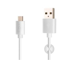 Fixed Ištaisyta | Duomenų ir įkrovimo kabelis su USB/USB-C jungtimis | Baltas