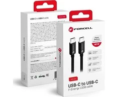 USB C į USB C laidas Forcell F-Energy QC4.0 PD 3A 60W 0,5 m C338 juodas