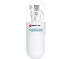 USB A tipo į „Lightning“ tipo laidas „Forcell F-Energy“ 1A vamzdelis, 1 m, C316, baltas
