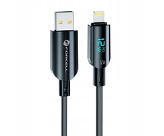 Cable USB A to Lightning Forcell F-Energy 2,4A 12W Digital 1,2 m C273 juodas