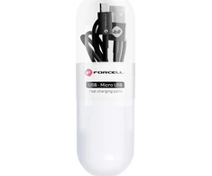 USB A tipo į Micro USB laidas Forcell F-Energy 2,4A, 1 m, C321, juodas