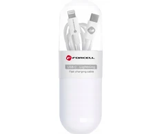 USB C laidas su „Lightning“ jungtimi Forcell F-Energy PD 27W Tube 1 m C291 baltas