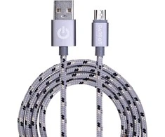 USB kabelis Garbot USB-A - mikroUSB 1 m Pilka (JAB- 6824158)