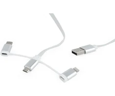 Kabelis USB Gembird USB-A - 1 m Baltas (CC-USB2-AMLM32-1M-W)