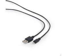 GEMBIRD CC-USB2-AMLM-2M Gembird USB duomenų sinchronizavimo ir įkrovimo 8 kontaktų kabelis, 2m, juodas