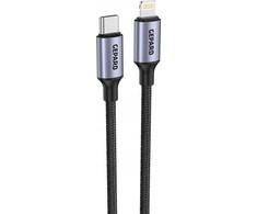 Kabelis GEPARD USB-C - Lightning PD20W metalinė galvutė 1,2m