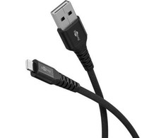 USB kabelis Goobay Lightning - USB-A 1 m juodas (RB74503)