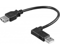 USB Goobay kabelis USB-A - USB-A 0,3 m juodas (RB95705)