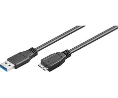 USB kabelis Goobay USB-A - mikroUSB 1,8 m juodasis (95026)