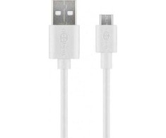 Goobay USB-A – microUSB laidas, 0,5 m baltas (JAB-4780401)