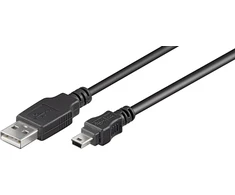 Kabelis USB Goobay USB-A - miniUSB 5 m Juodas (50769)