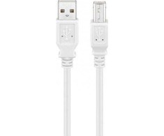 Goobay USB-A – USB-B USB kabelis 1 m baltas (JAB-1521959)