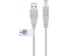Kabelis USB Goobay USB-A - USB-B 2 m Pilka (50831)