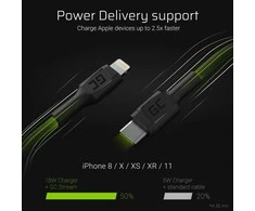 Green Cell Žalias Cell GREENCELL KABGC07 Kabelis GC Power Stream USB-C - Lightning 100 cm su maitinimo tiekimu